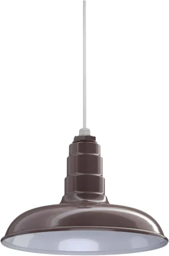 Miniatura 71 de Steel Lighting Co. Malibu - Lámpara colgante Montaje en techo Domo de 14 pulgadas vástago de 12 pulgadas Estilo de granja de acero Rojo