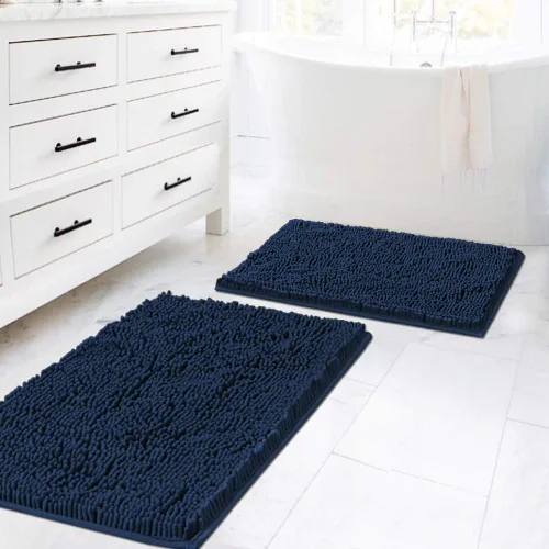 Miniatura 14 de H.VERSAILTEX Alfombras de Baño para Baño Antideslizantes de Felpa Chenille Extra Suaves y Absorbentes para Cuarto de Ducha Lavables a Máquina