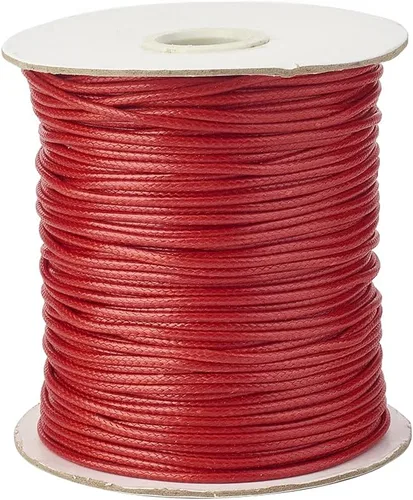 Miniatura 37 de Cheriswelry 90 yardas/rollo de 0.079 pulgadas, cordón encerado negro de poliéster coreano, joyería de cuentas, hilos para manualidades, cuerda