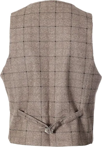 Miniatura 44 de Gioberti Chaleco de tweed formal de 6 botones para hombres