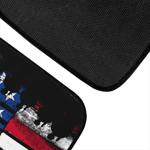 Miniatura 5 de Amzbeauty Tapetes de suelo de bandera estadounidense para autos, tapetes delanteros y traseros resistentes con respaldo de goma, almohadillas