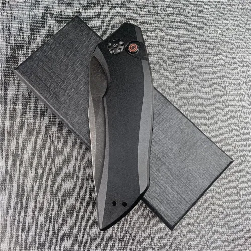 Miniatura 5 de HUAAO Cuchillo plegable de 3.3 '' 9Cr13MoV Hoja de acero T6 Aviación Manijas de aluminio al aire libre EDC Herramientas Navajas de bolsillo con clip