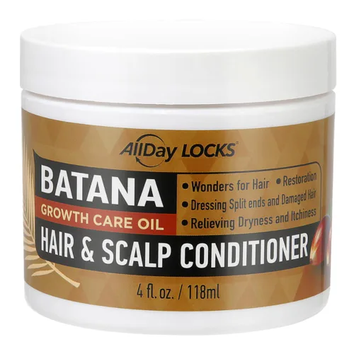 AllDay Locks Batana acondicionador para cabello y cuero cabelludo | Aceite de batana 100% Honduras | Cabello saludable, más grueso, más fuerte y