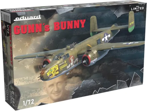 Eduard 1/72 Edición Limitada Cuerpo Aéreo del Ejército de los Estados Unidos B-25J Gunnose Guns Bunny Modelo de Plástico EDU2139 Color Moldeado