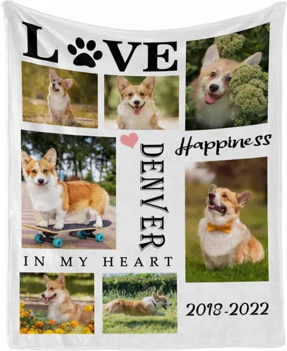 Miniatura 9 de Manta personalizada con foto de perro, mantas con imagen personalizada para amantes de los perros, manta personalizada para regalos con mis propias