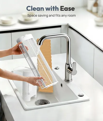 Miniatura 13 de Enfriador de aire evaporativo portátil, ventiladores de enfriamiento 3 en 1 que soplan aire frío con tanque de agua de 3 L, ventilador de torre