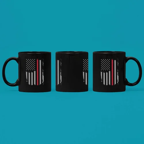 Miniatura 2 de Regalos patrióticos de bomberos con la bandera estadounidense para hombres y mujeres, regalos de primera respuesta para hombres, taza de café