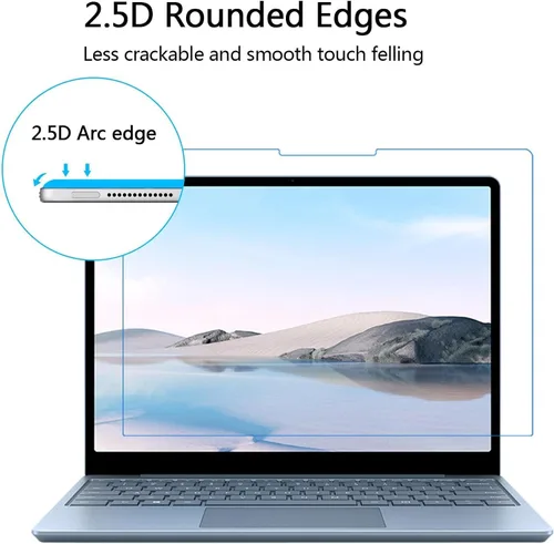 Miniatura 2 de Adeway Protector de pantalla de vidrio templado para Surface Laptop Go 2 de 12.4 pulgadas 2022, dureza 9H, resistente a arañazos, transparente HD