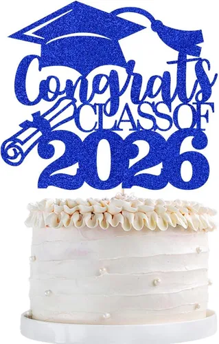 Miniatura 19 de Gold Class of 2025 - Decoración para tartas de graduación con purpurina para la clase de 2025, suministros de fiesta de graduación – Graduados