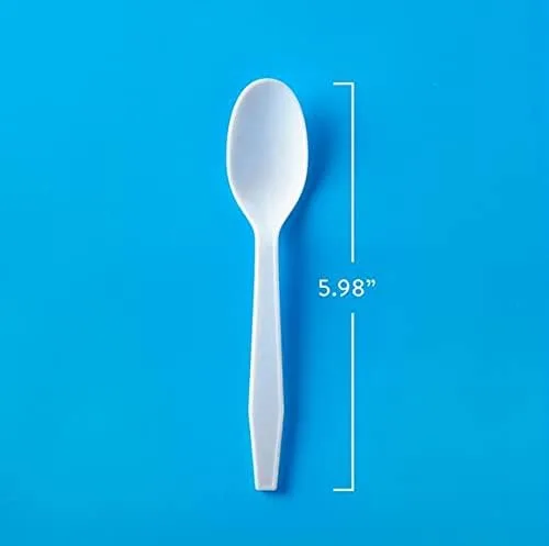 Miniatura 2 de Member''s Mark Plástico blanco pesado desechable (cucharas, tenedores, cuchillos) Ideal para el hogar, la oficina y picnics (cucharas)