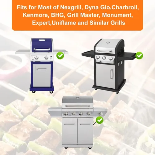 Miniatura 2 de Utheer - Bandeja de grasa ajustable con 10 revestimientos de aluminio para parrillas de 2/3/4 quemadores Fits Nexgrill, Charbroil, Cuisinart