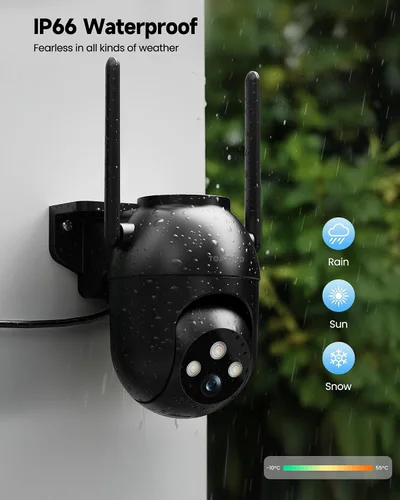 Miniatura 9 de Paquete de 2 Cámaras de Seguridad Exteriores con Cable: Cámara de 3MP para Seguridad del Hogar Exterior Sistema WiFi 2.4G/5G Homekit Cámara de Video