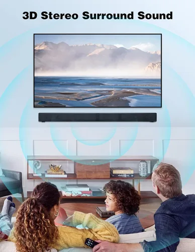 Miniatura 4 de Puxinat Barra de sonido separable 2 en 1 para Smart TV, altavoz de TV Bluetooth 5.0 de 2.2 canales de 32 pulgadas para sistema de sonido envolvente