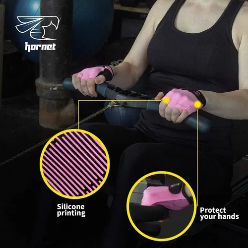 Miniatura 4 de Hornet Watersports Guantes de remo de color rosa claro para mujer, ideales para remo en interiores, esculpido, kayak, SUP, canoa, barco de dragón