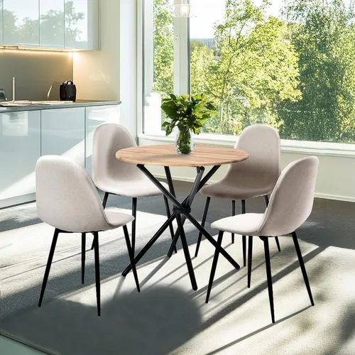 Miniatura 2 de Homy Casa Juego de 4 sillas de comedor, sillas de estilo moderno de mediados de siglo, sillas laterales sin brazos para cocina, comedor, sala