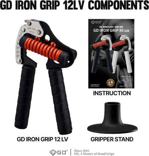 Miniatura 8 de GD IRON GRIP Entrenador de Fuerza de Agarre Fortalecedor de Manos Ajustable Fortalecedor de Agarre de Manos Ejercitador de Agarre de Manos