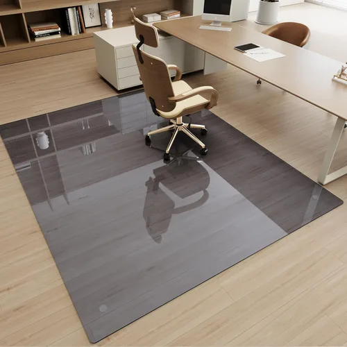 Miniatura 22 de [Vidrio templado] Tapete para silla de vidrio de 40 x 80 pulgadas, tapete para silla de oficina de 1/5 pulgadas de grosor para alfombra o suelo