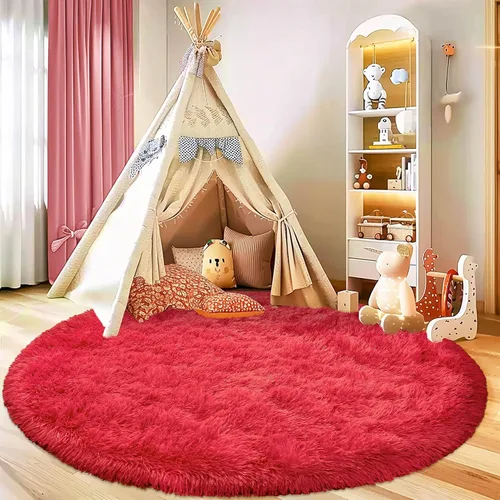 Miniatura 96 de Awaytail Alfombra Esponjosa Lavable 2x3 Pies, Pura Negra Alfombra para Silla de Escritorio Antideslizante, Alfombra Supersuave para Niños