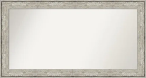 Miniatura 12 de Amanti Art Espejo de baño plateado para sobre fregadero, 28 x 47 pulgadas, espejo rectangular de plata imperial, marco de madera tradicional de gran