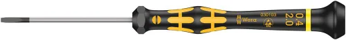 WERA 05030103001 1578 A ESD Kraftform Micro Destornillador para tornillos ranurados, 0.016 x 0.079 x 2.362 in