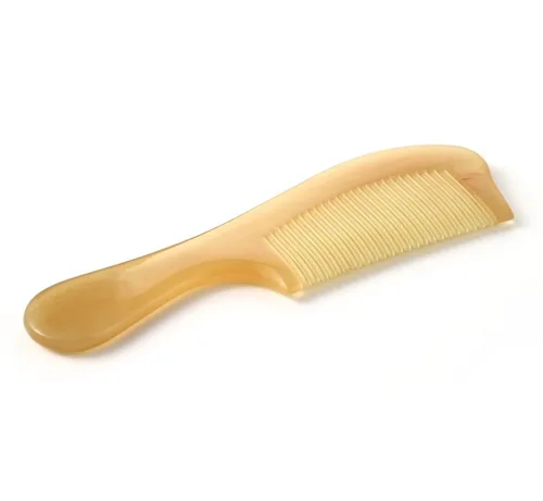 Miniatura 6 de Peine de cuerno de oveja natural antiestático 100% hecho a mano de primera calidad, peine de masaje profesional para desenredar (Mellowandfull)