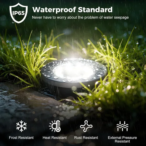 Miniatura 2 de Brightown Luces Solares Exteriores Impermeables, 12 Paquetes de Luces LED Solares Empotradas para Patio, Jardín, Césped, Terraza, Exterior, Sendero