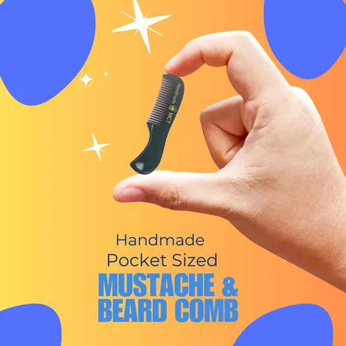 Miniatura 4 de G.B.S Tijeras de barba 3n1 para hombre, corte y peinado, tijeras de acero inoxidable para barba, bigote, cejas, pelo de nariz, estuche de viaje