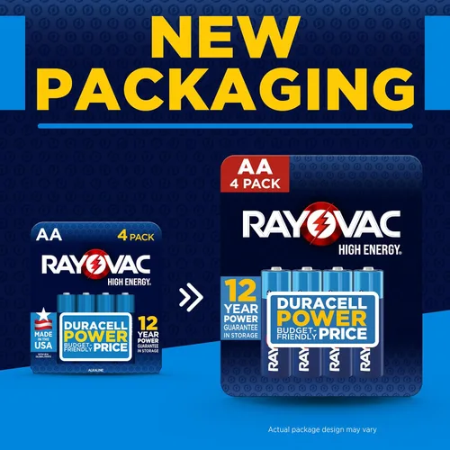 Miniatura 2 de Rayovac - Pilas AA de alta energía (paquete de 48 unidades), batería alcalina doble AA