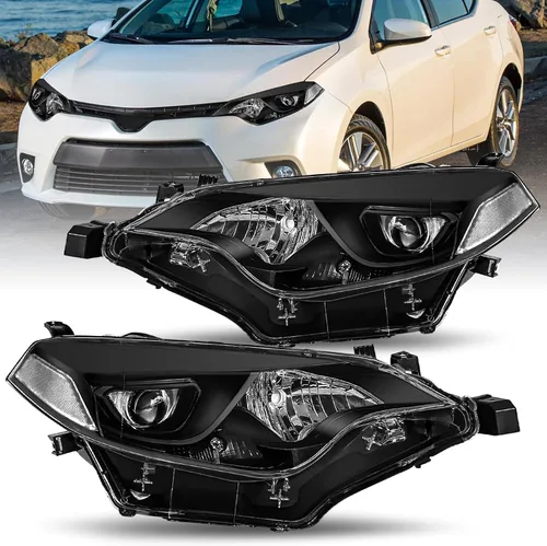 Miniatura 13 de JSBOYAT Conjunto de faros delanteros para 2014 2015 2016 Toyota Corolla Sedán 4 puertas, lámparas LED para conductor y pasajero con bombillas
