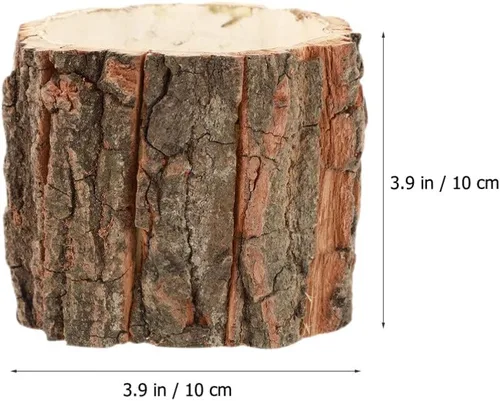 Miniatura 2 de Macetero de tocón de árbol, plantador de tocón de árbol, plantas de interior, 2 piezas de tocón de madera, decoración de tocón de árbol, maceta