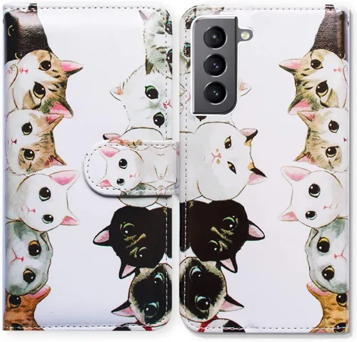 Miniatura 29 de Bcov Funda para Galaxy S22, diseño de pájaro negro y verde con tapa para teléfono con ranura para tarjeta y soporte para Samsung Galaxy S22 5G