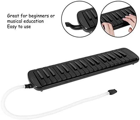Miniatura 3 de Teclado de piano de boca melódica de 37 teclas con tubo de soplado y tubo de viento, instrumento musical para principiantes, incluye calcomanía
