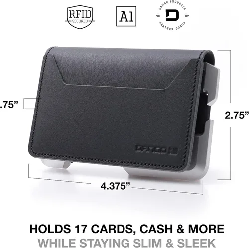 Miniatura 4 de Dango D01 Dapper EDC Wallet - Hecho en Estados Unidos - Cuero genuino, aluminio CNC y bloqueo RFID