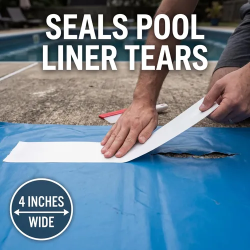 Miniatura 8 de Better Boat Cinta impermeable blanca para fugas, sellador de grado marino resistente, 15 pies x 4 pulgadas, para piscinas, canalones, reparación