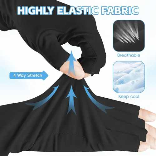 Miniatura 3 de Guantes UV para manicura de gel, guantes profesionales de protección solar UV UPF50+ para lámpara de uñas, cuidado de la piel, guantes de protección
