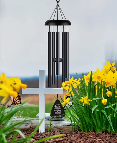 Miniatura 8 de Regalos de duelo conmemorativos de simpatía para la pérdida de papá, padre, Campanas de viento conmemorativas de simpatía para la pérdida de padre