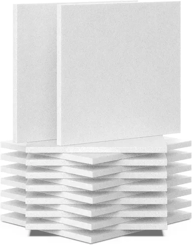 Miniatura 10 de BXI Absorbedor de sonido, 16 x 12 x 3/8 pulgadas, paquete de 6 paneles de absorción acústica de alta densidad, paneles de absorción de sonido que