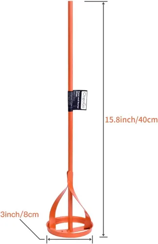 Miniatura 2 de Mezclador de Pintura y Mortero 16" de largo, 3" de diámetro Compuesto, Sellador, Lechada, Thinset, Yeso, Barro, Paleta Mezcladora de Cemento
