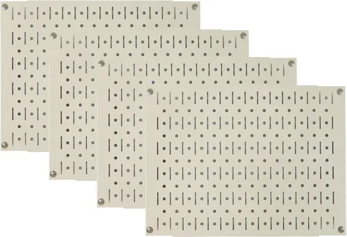 Juego de tableros organizadores de metal de clavijas para pared, cuatro tableros de 12 pulgadas de alto x 16 pulgadas de ancho, para almacenamiento,