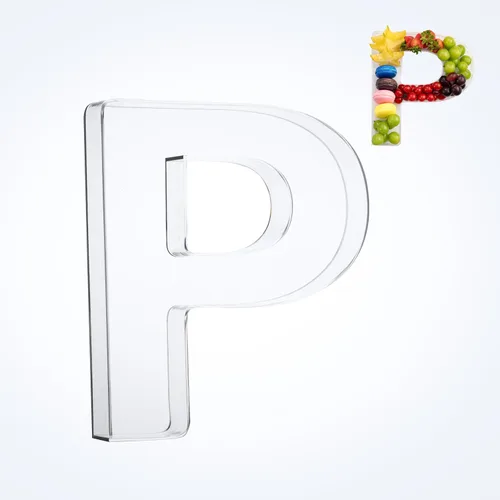 Miniatura 21 de Bandeja de 11" de Acrílico con Letras y Números – Bandeja Reutilizable y Rellenable para Aperitivos de Charcutería, Caja de Servir Postres