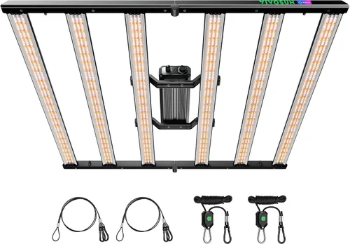 Miniatura 12 de Vivosun VSFL3000 Luz de Cultivo LED de Barra, Luz de Crecimiento para Plantas de 300W 4 Barras, Plegable y Regulable, Espectro Completo con Luz