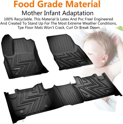 Miniatura 3 de Apto para Jeep Grand Cherokee/Dodge Durango 2016 2017 2018 2019 2020 2021 Alfombrillas para Automóvil Especiales para Todo Clima Incluye 1ª y 2ª