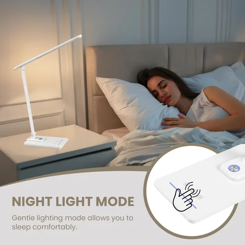Miniatura 6 de TECHNOVA Lámpara de escritorio LED con 5 temperaturas de color Regulación continua deslizante y temporizador de un solo toque Diseño plegable
