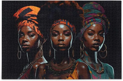 Miniatura 17 de Rompecabezas de 1000 piezas para adultos American African Black Girl Wood Puzzles Educativo Cerebro 21216876 Chica negra africana americana 21216876