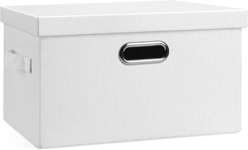 Miniatura 48 de Graciadeco Contenedores de almacenamiento plegables grandes de 17 pulgadas y 36 cuartos de galón con tapas, paquete de 3 cajas de almacenamiento