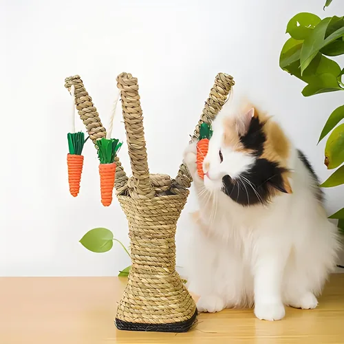 Miniatura 4 de Cuerda de cáñamo de sisal natural de 1/4 de pulgada (6 mm) x 164 pies (50 metros), cuerda gruesa resistente para poste rascador de gatos, árbol