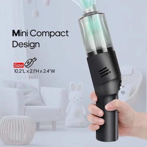 Miniatura 2 de Auloea Mini aspiradora portátil para coche, alta potencia inalámbrica (14.11 oz) Aspirador recargable de mano para escritorio V06