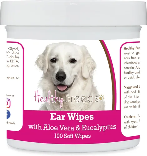 Miniatura 53 de Healthy Breeds Pastor alemán, silla de montar, toallitas de limpieza de oídos con aloe y eucalipto para perros, 100