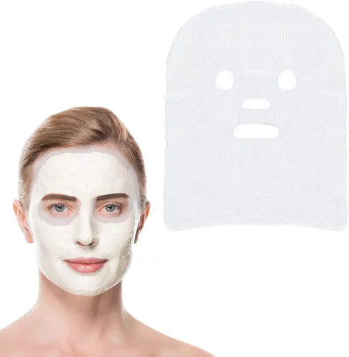 100 hojas de algodón de belleza facial de gasa precortada, cuidado de la piel facial, suaves almohadillas de gasa facial de alta frecuencia para