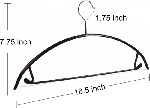 Miniatura 2 de Tosnail Paquete de 10 perchas antideslizantes para suéter con barra para pantalones, sin hoyuelos y arrugas para abrigo, camisa, organizador